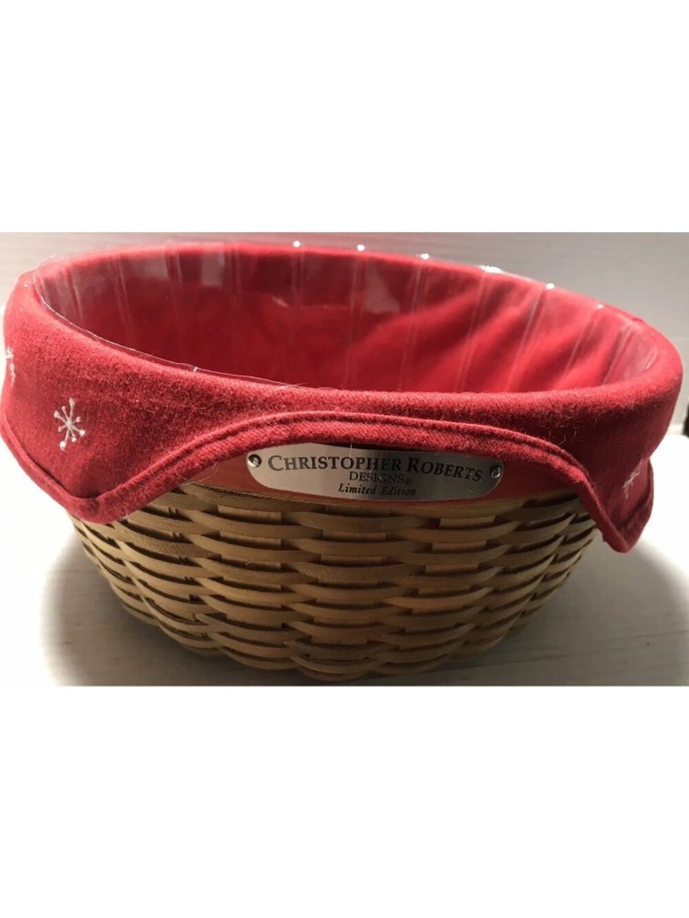 Vintage Christopher Roberts Designs Ltd. Edition Woven Christmas Basket